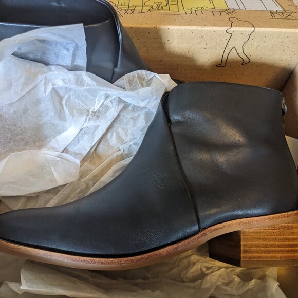 Soludos Venetian Bootie Sz 9 Black Leather - Picture 3 of 7